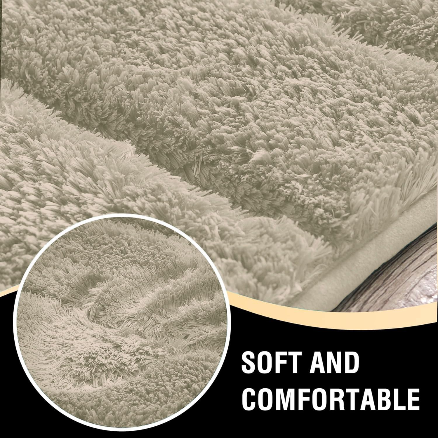 Toronto Bathmat Super Soft Microfiber (40x60 cm, Taupe)