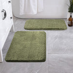 Vegas Microfiber Bath Mat (40x60 cm, Green) Pack of 2