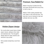 Luxurious Plush Cushion Cover (16 Inch x 16 Inch, Grey)