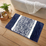 Columbia Bath Mat for Bathroom(Navy Blue, 38x58 cm)