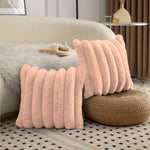 Luxurious Cushion Covers Pack of 2, (16x16 Inch - Peach)