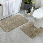 Newman Polyester Contour Bath Mat Set of 2 (Anti Gold 45x75 cm & 40x45)