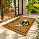 Coir Doormat for Home Entrance ( Bee Print Design ,71x45 cm)