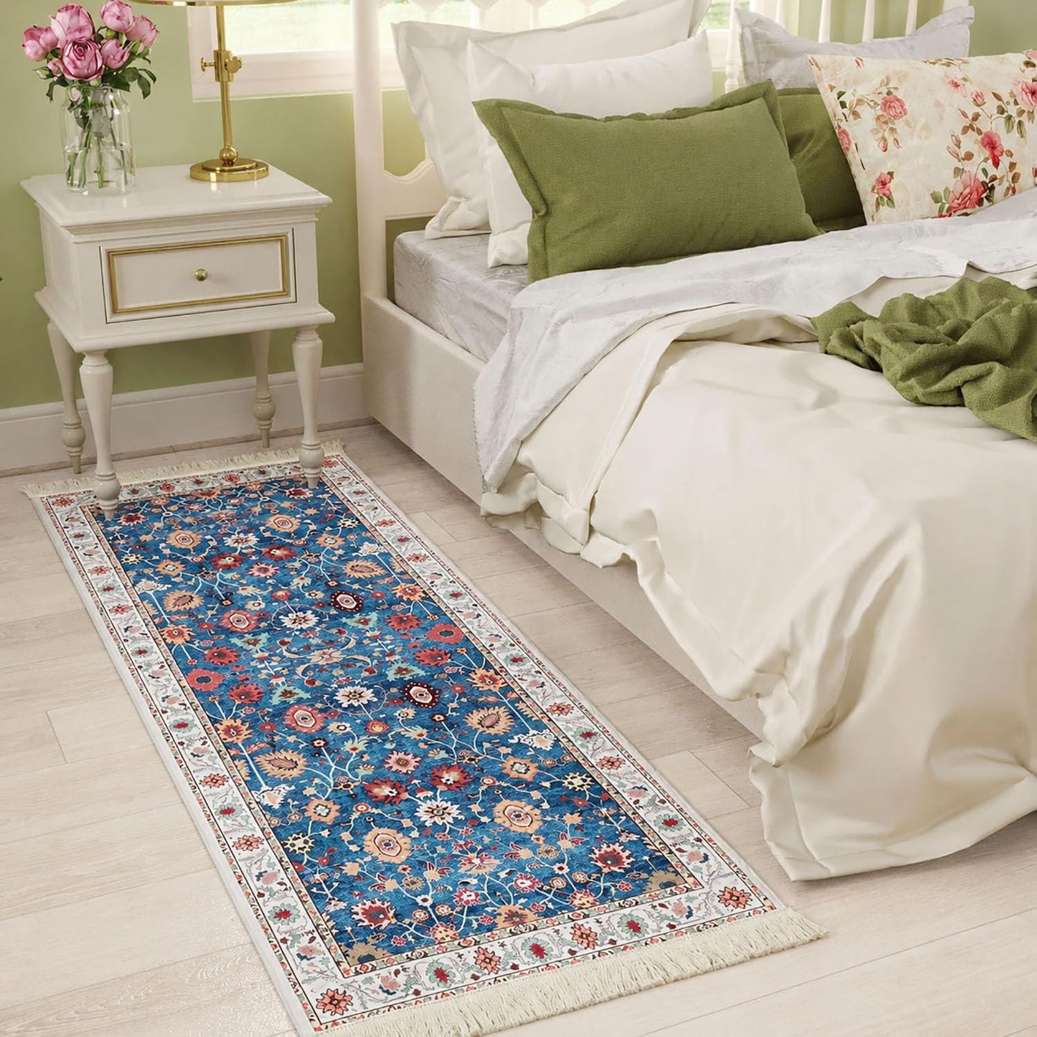 Polyester Floor Runner  Imperial Medallion Pattern Multi Color 150x56cm