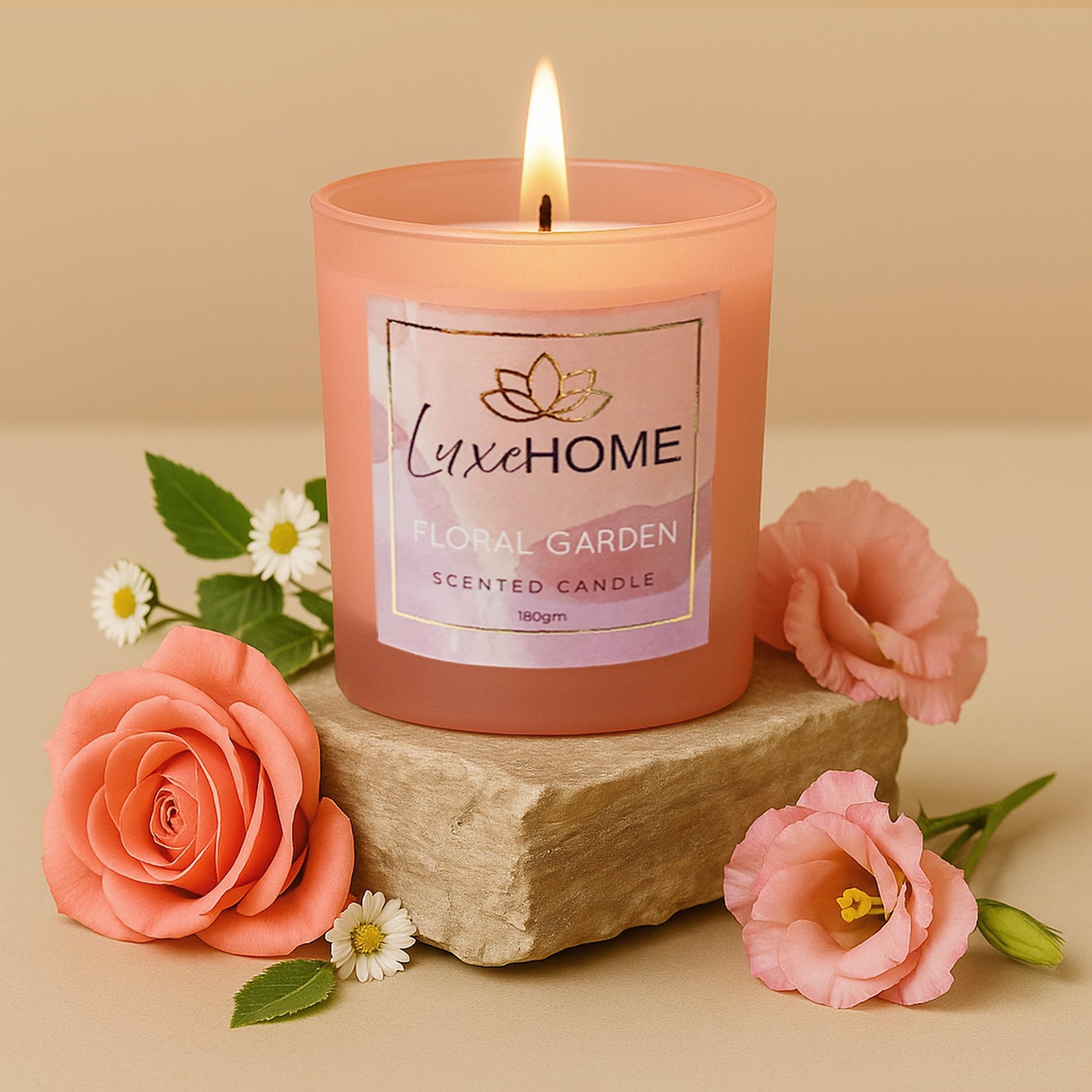Scented Candles Set of 2 Fuscia
