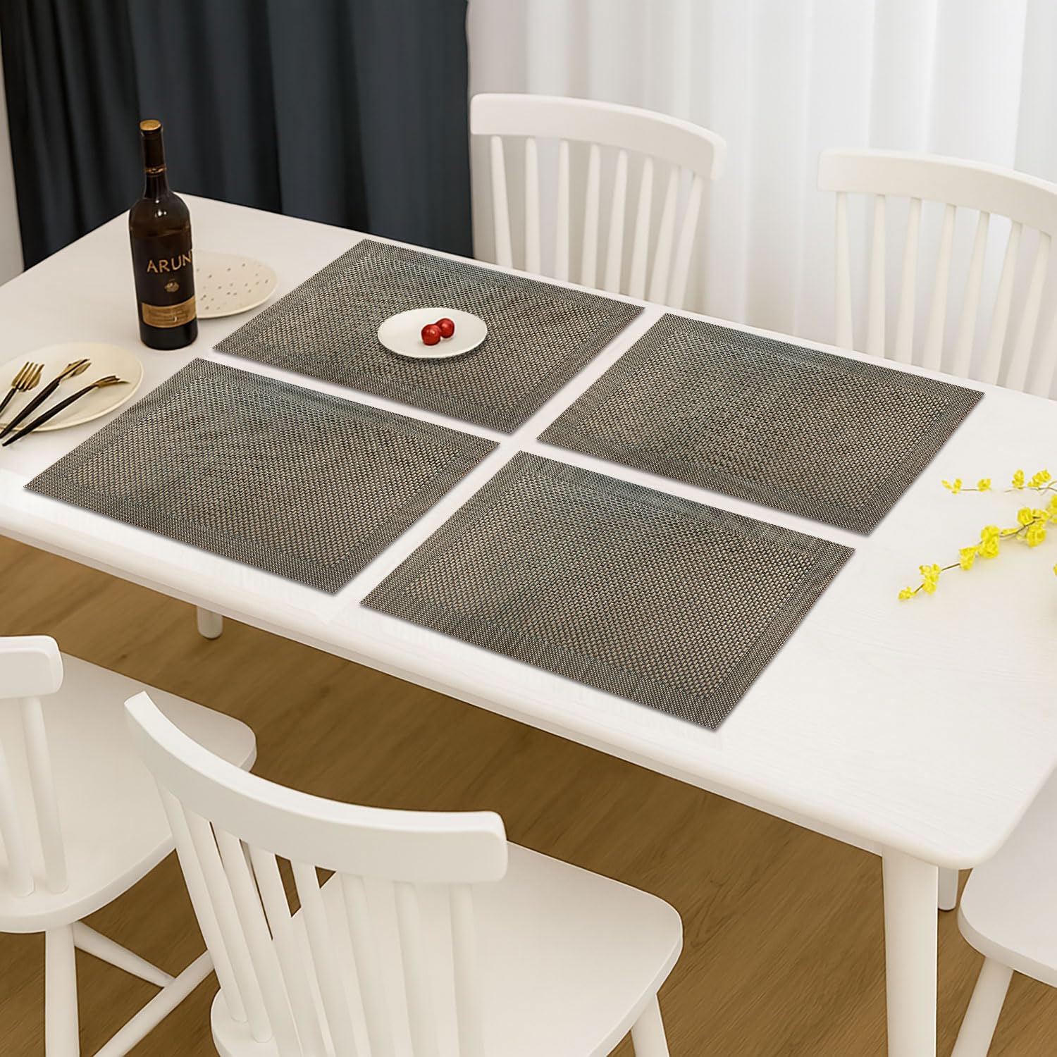 Dining Table Placemat Set of 4 (30x45 CM Brown)