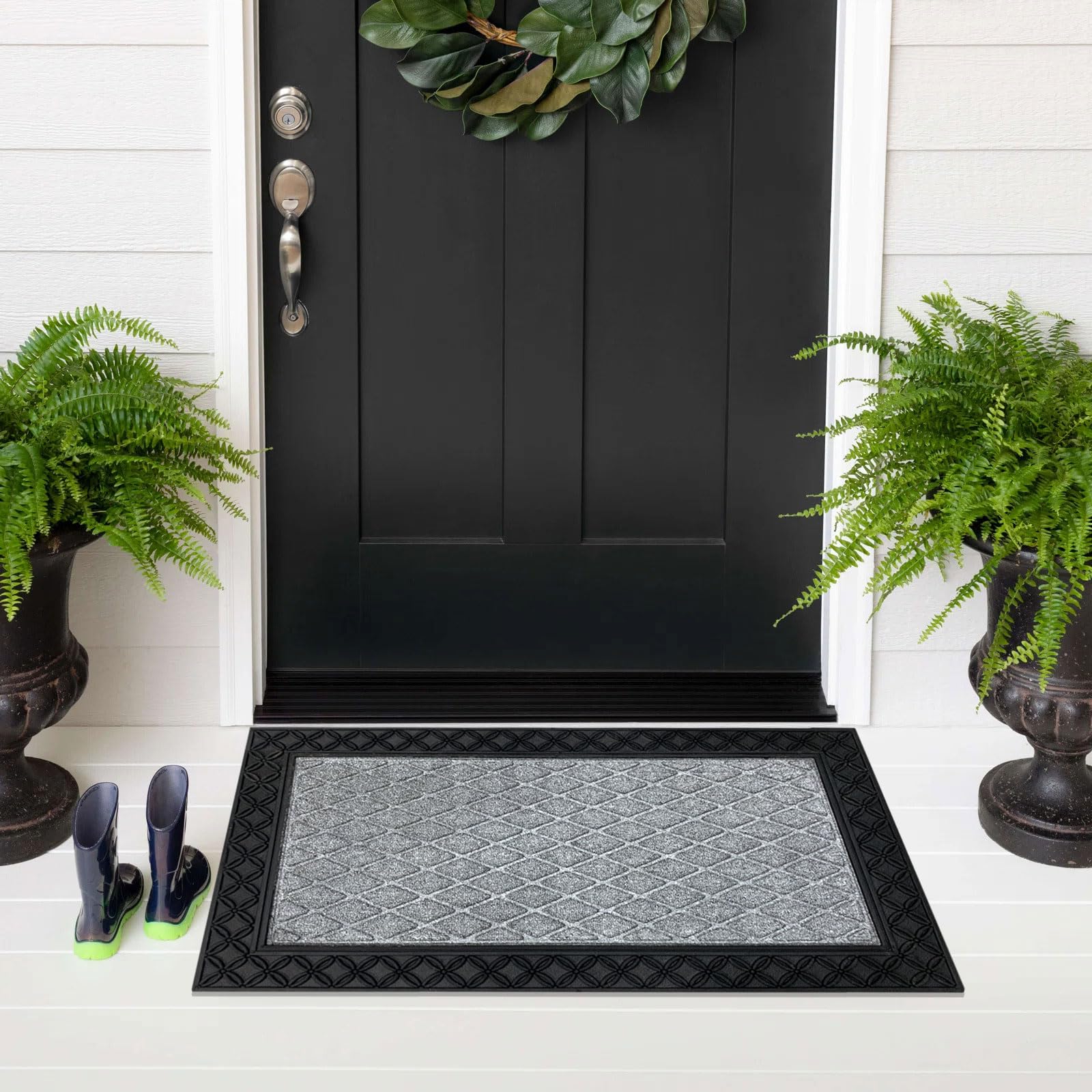 Door Mats for Home mat (45cm x 75cm, Grey)