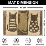 Macau Cat Bath Mat (40x60 cm,Chocolate)