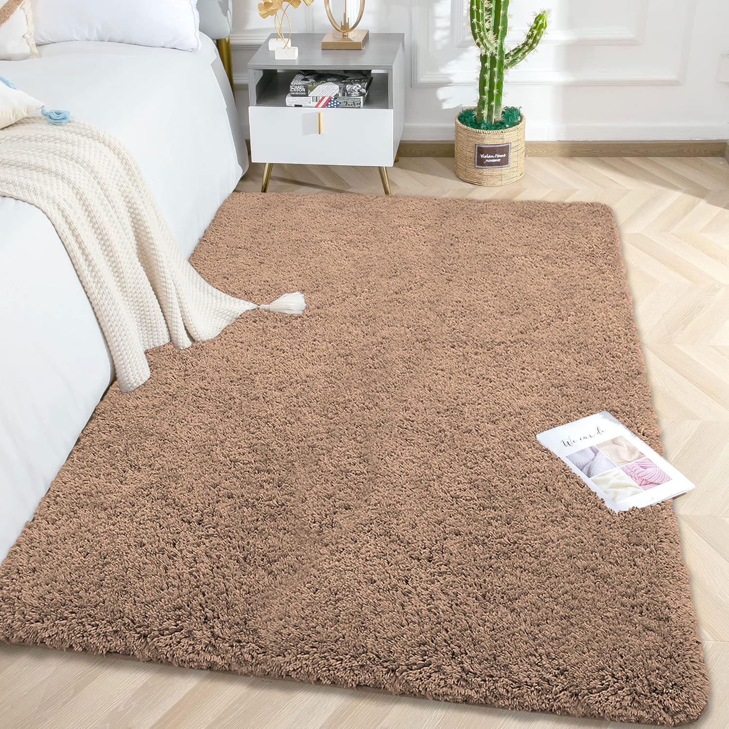 Vegas Carpet For Bedroom,Livingroom (Rust,4X6 Feet)
