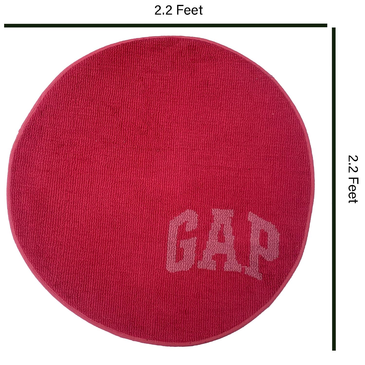 Round Bath mat for Bathroom (Pink, 65 x 65 cm)