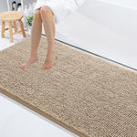 Shaggy Chenille Bath Mat Extra Soft (60x120 cm Beige)