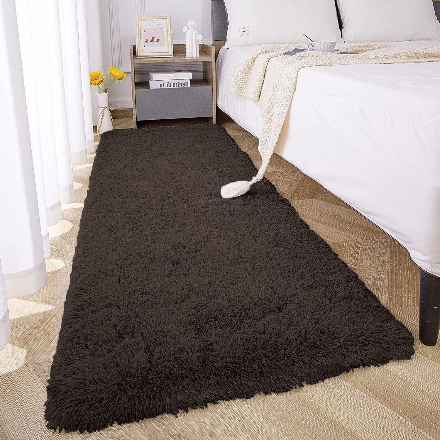 Runner Marino Fur 2000 GSM Anti Skid (2x5 Ft, Chocolate)