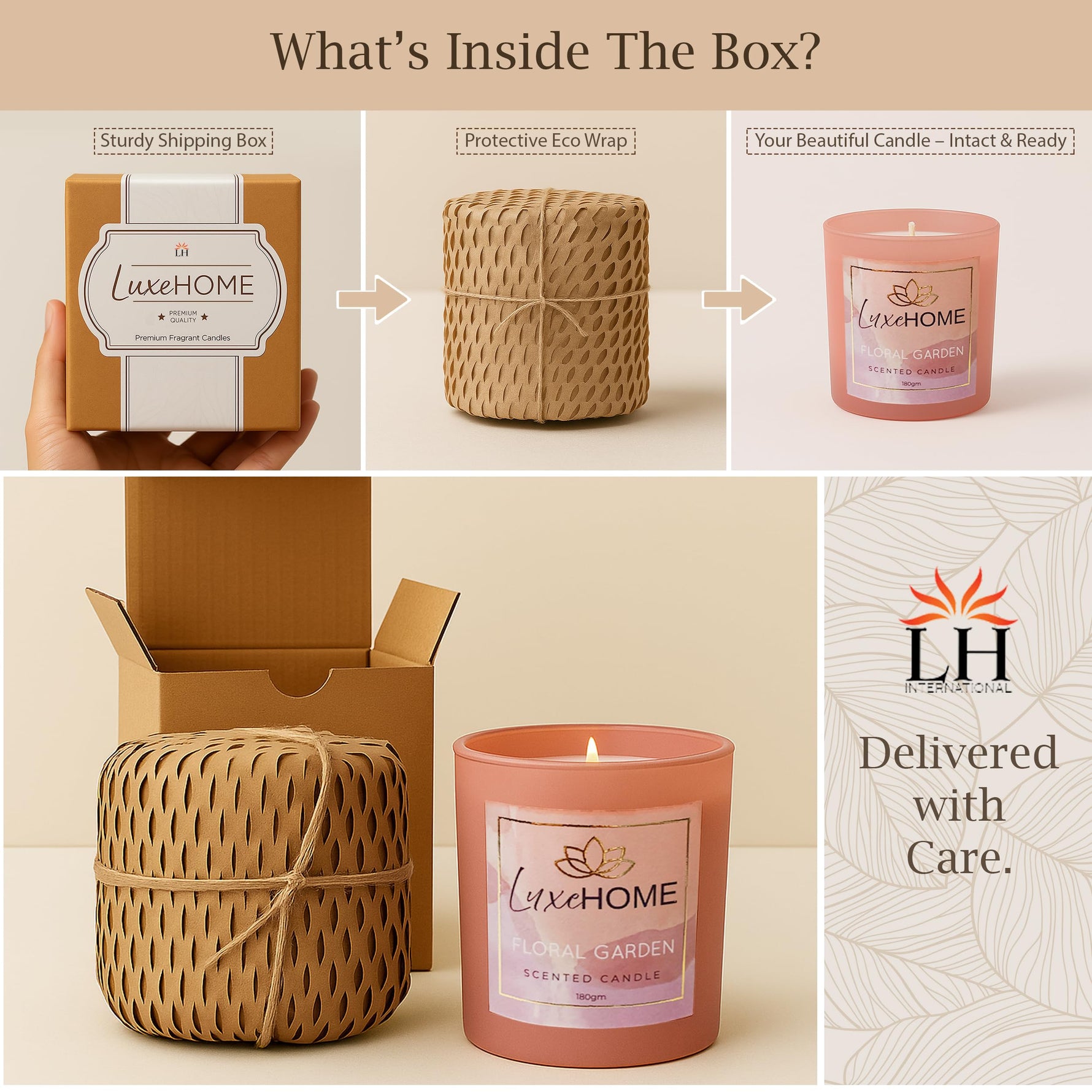 Scented Candles Set of 4 Fuscia