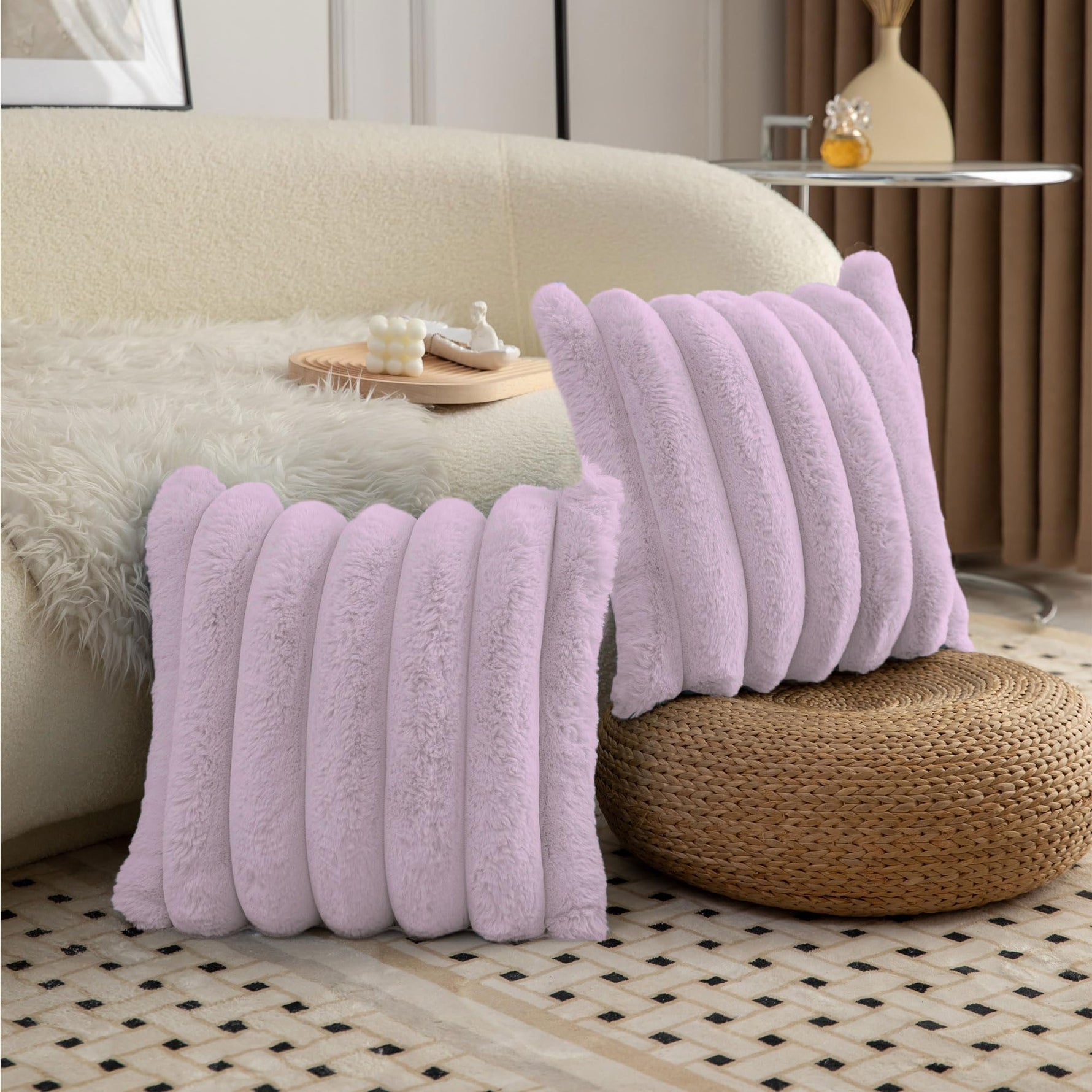 Luxurious Cushion Covers Pack of 2, (16x16 Inch - Mavye)