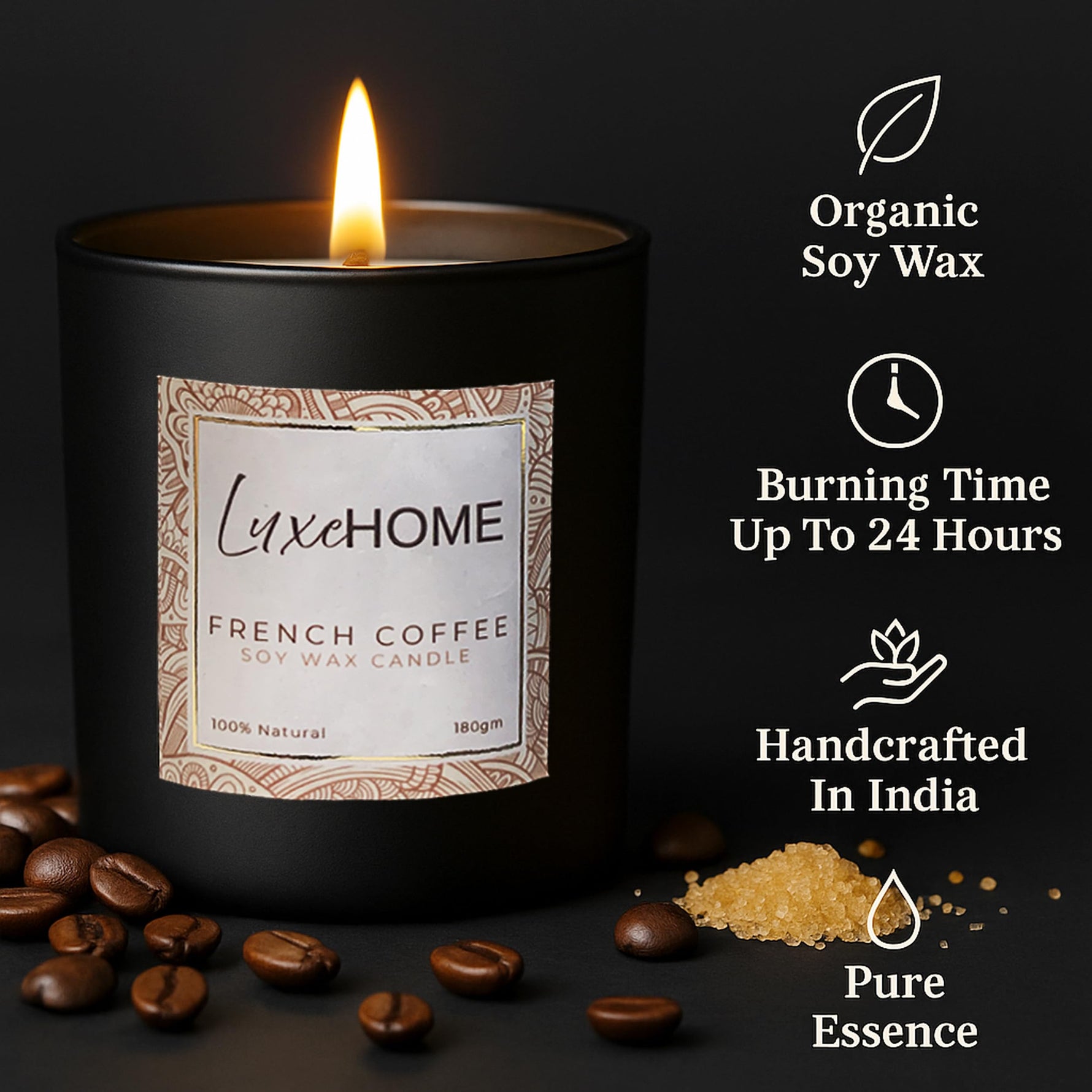 Scented Candles Set of 1 Brown