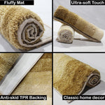 Super Soft Microfiber Mat for Home Pack of 2 (38x58cm, Tabacco)
