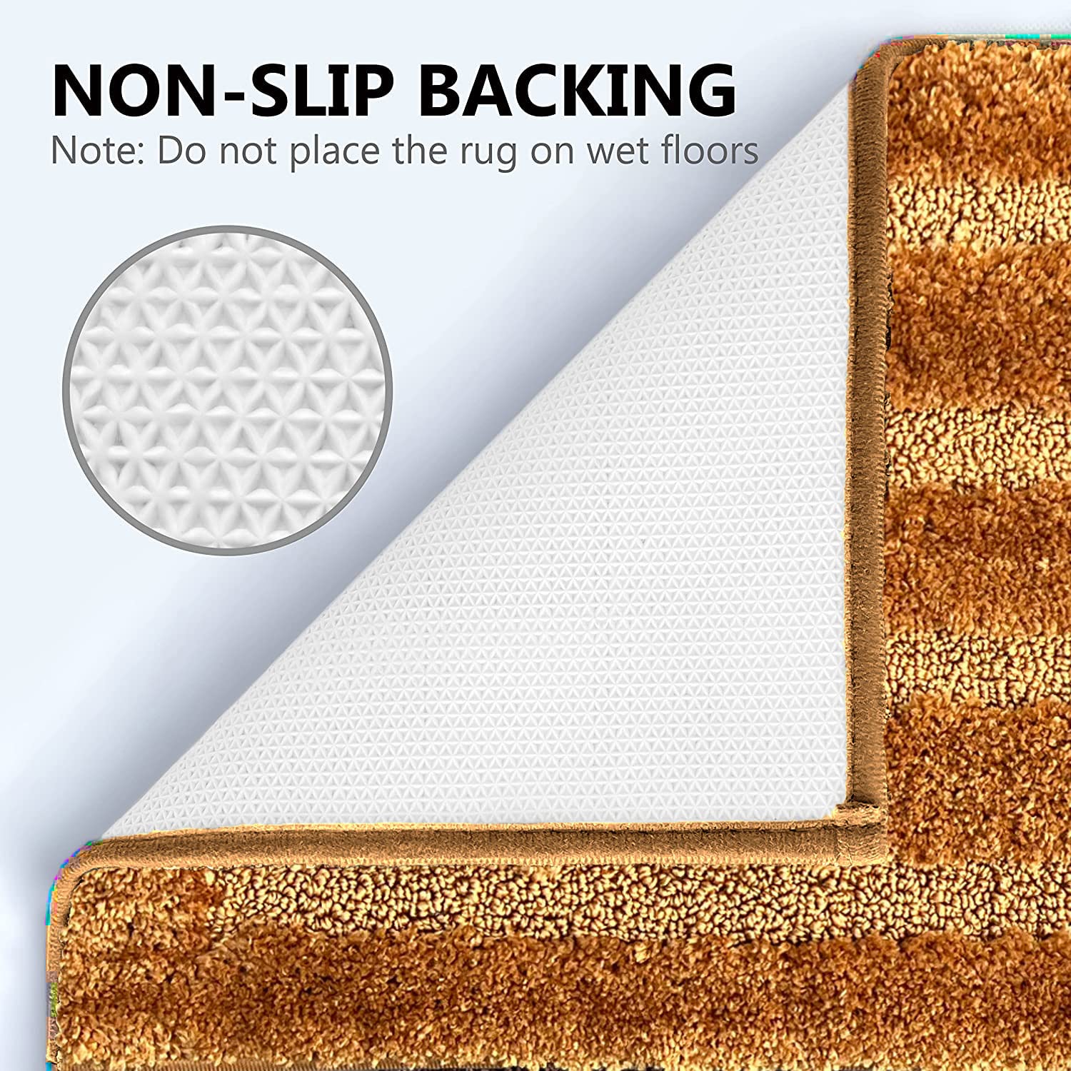 Bathmat 2500 GSM Microfiber Pack of 2 (40cm x 60cm, Gold)