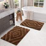 Scotland Diamond Bathmat Mat Pack Of 2 (38x58 cm, Sea Coffee)