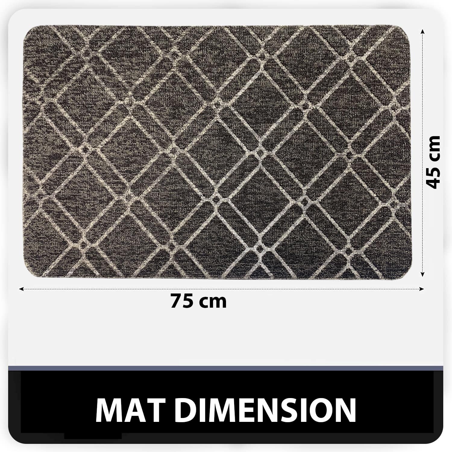Phuket PVC Anti Fatigue Doormat (45x75 cm , Brown)