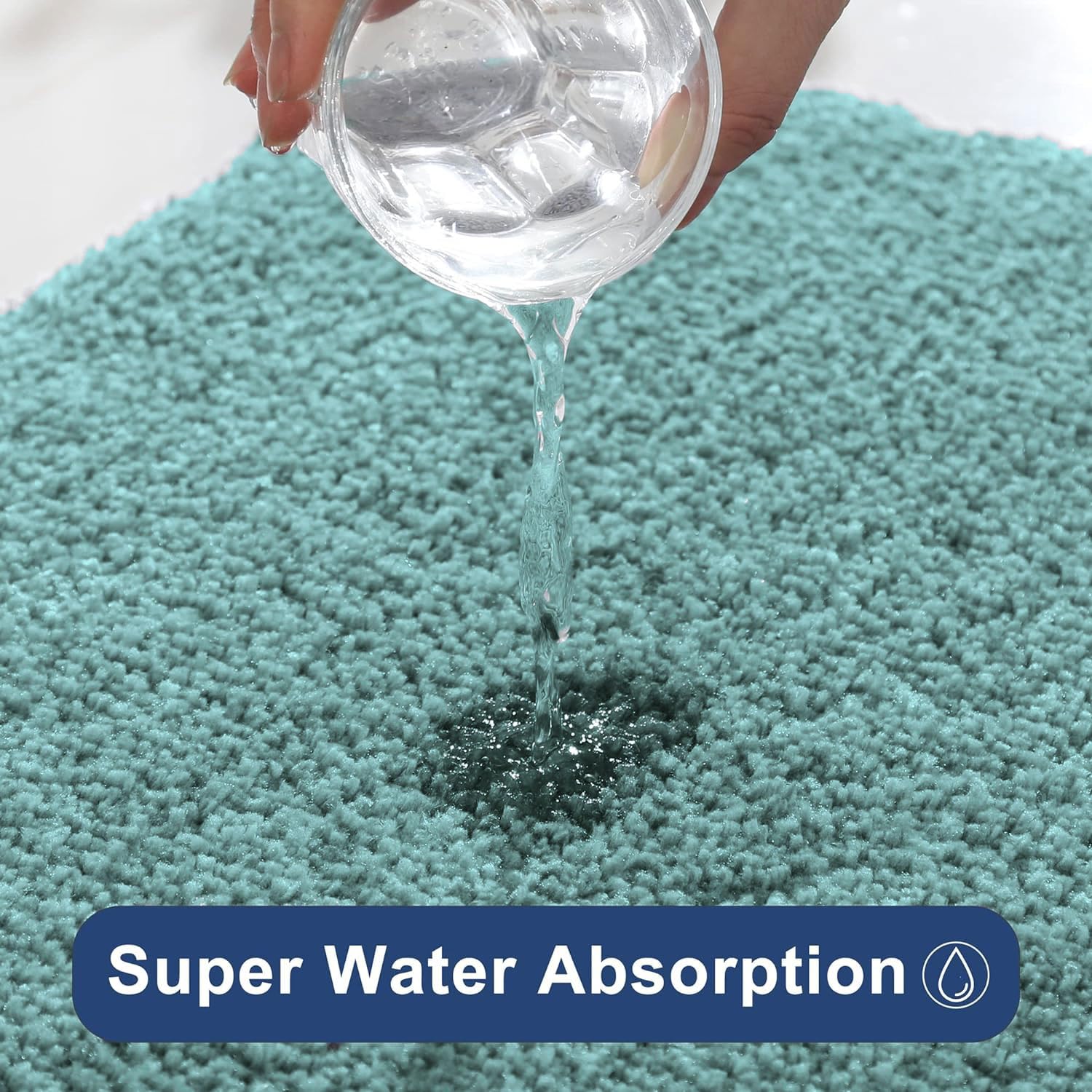 Newman Microfibre Bath Mat (60X90 Cm,Aqua)