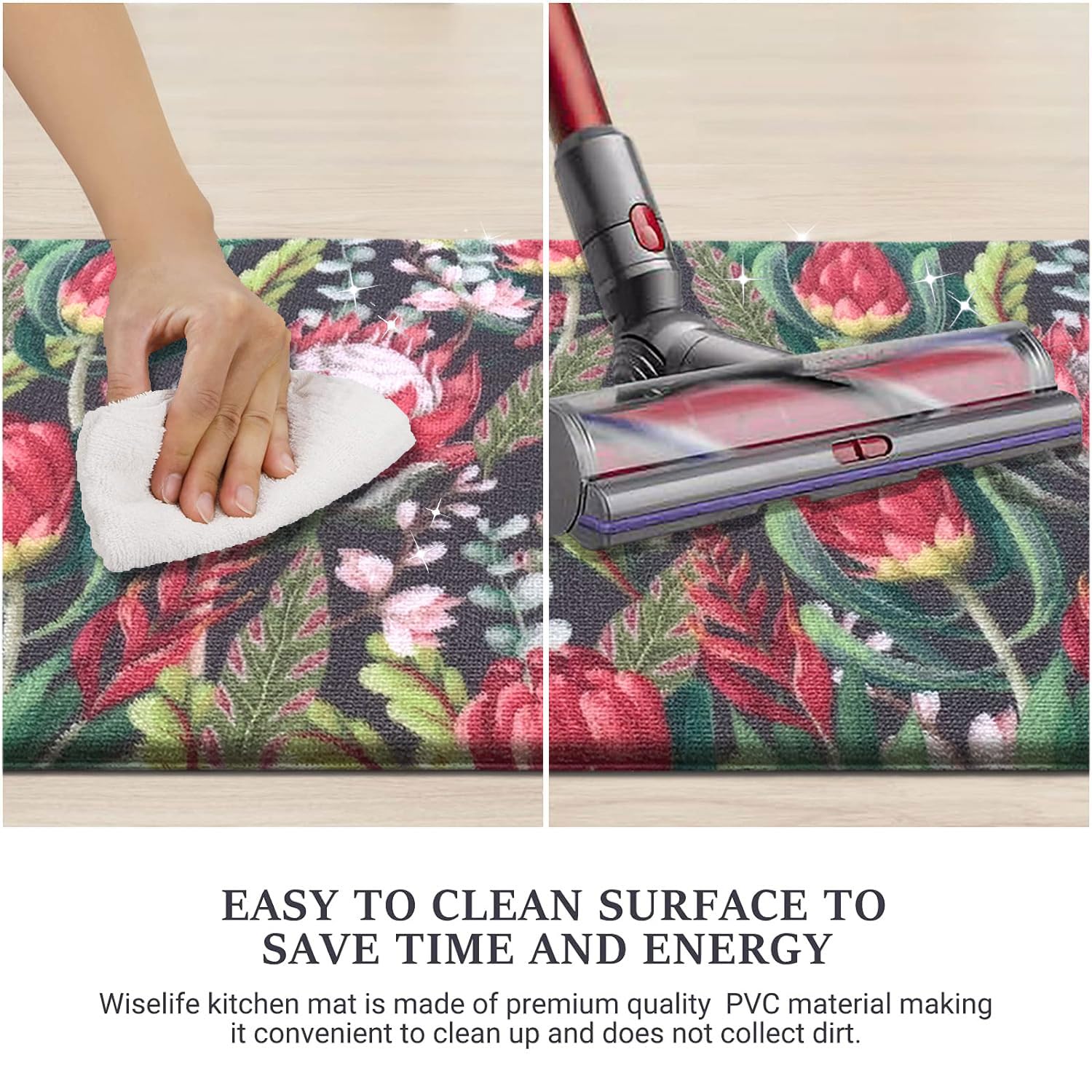 Cuba PVC Door Mats Anti Fatigue - Flowers (40x60 cm)