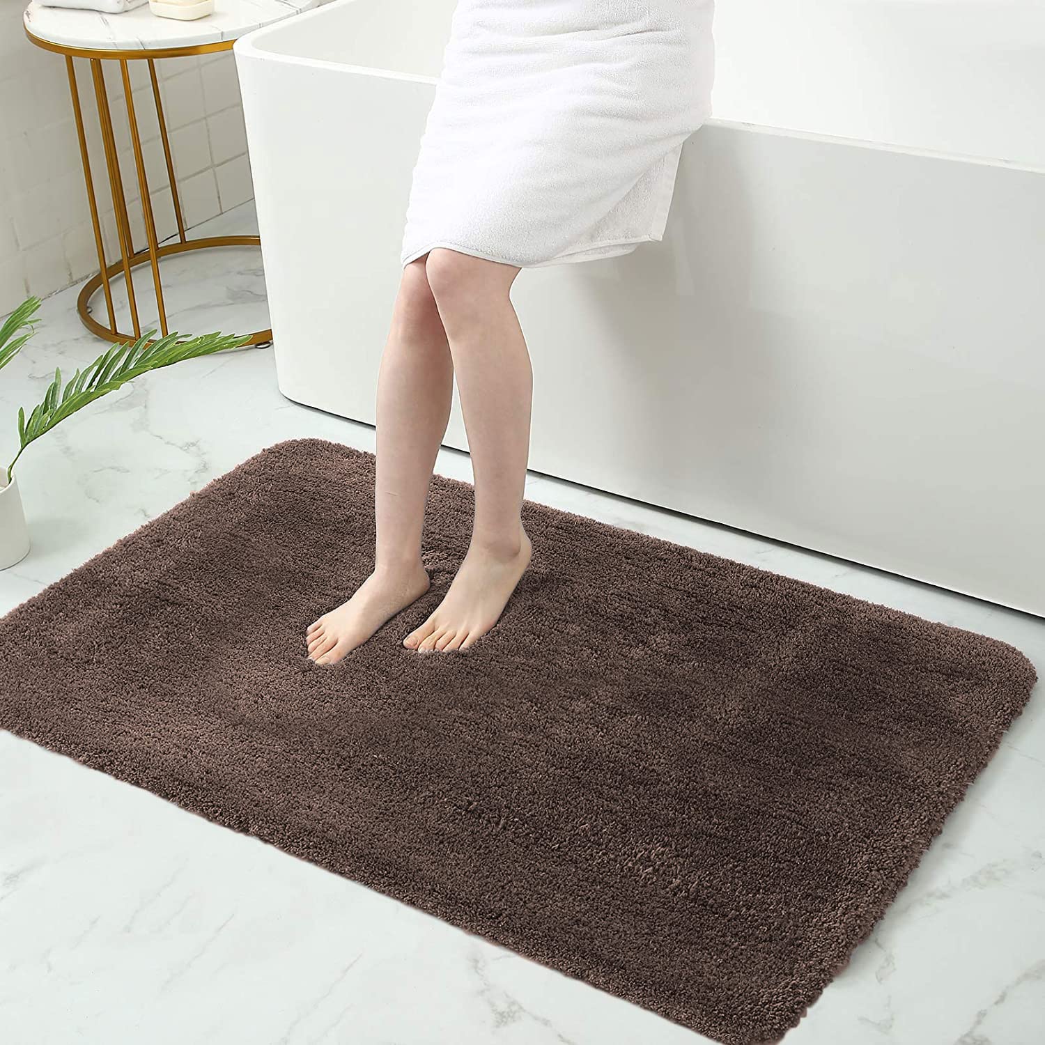 Sensuous Bathmat for Bathroom 2500 GSM (Coffee, 60cm x 90cm)