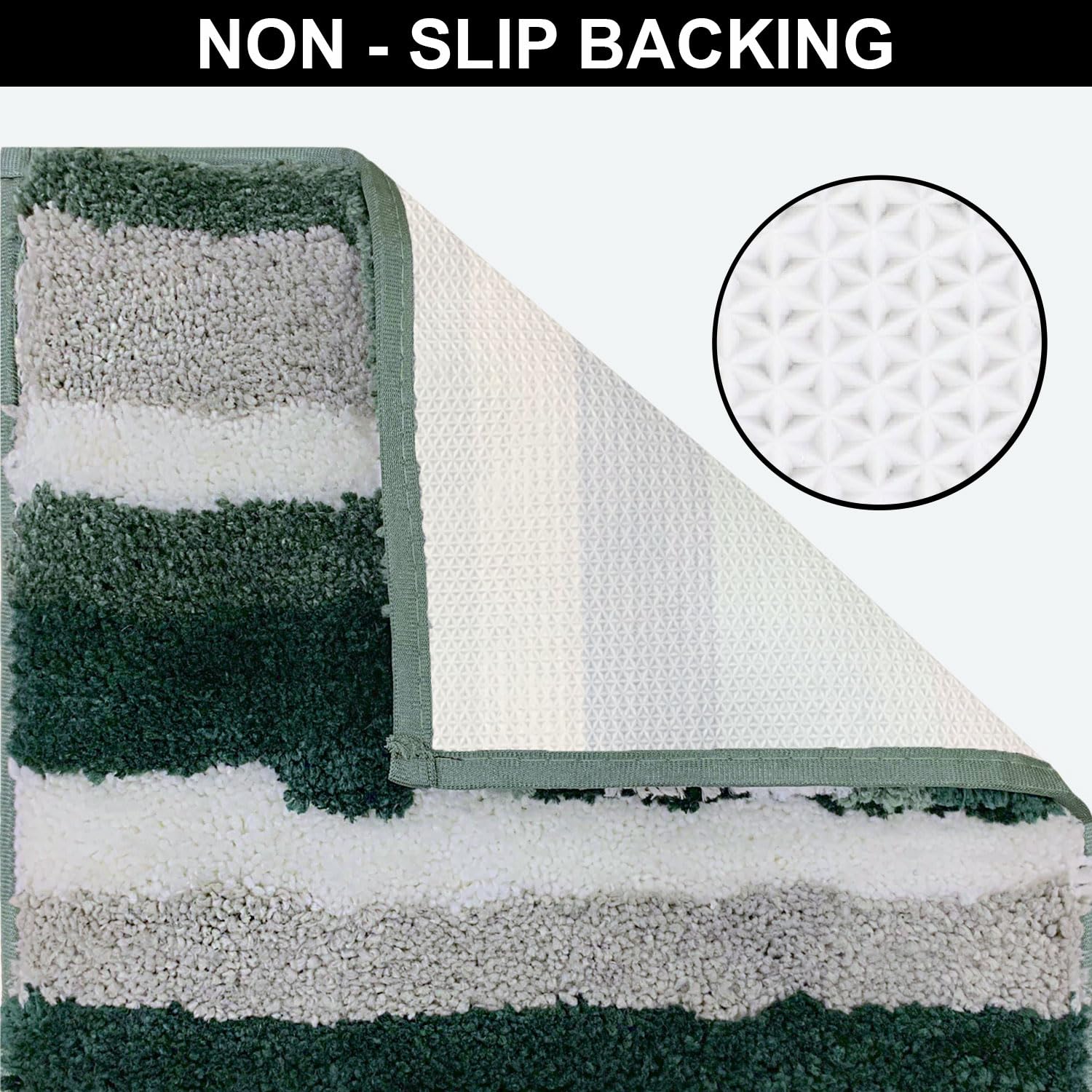 Italia Combo Door Mats for Home Pack of 2 (40x60 cm, Hunter Green)