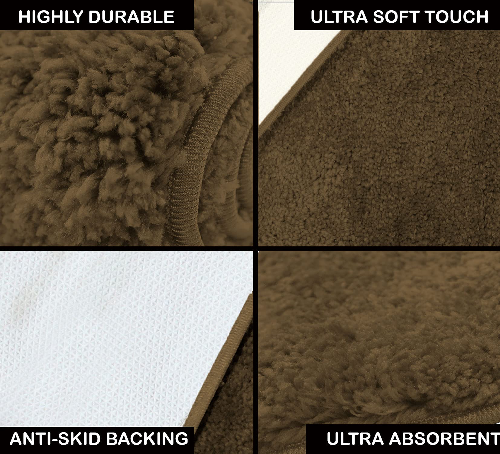 Newman Carpet 2500 GSM (4x6 Feet, Coffee)