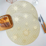 Round Table Placemats for Dining Table Set Of 2 (Gold)
