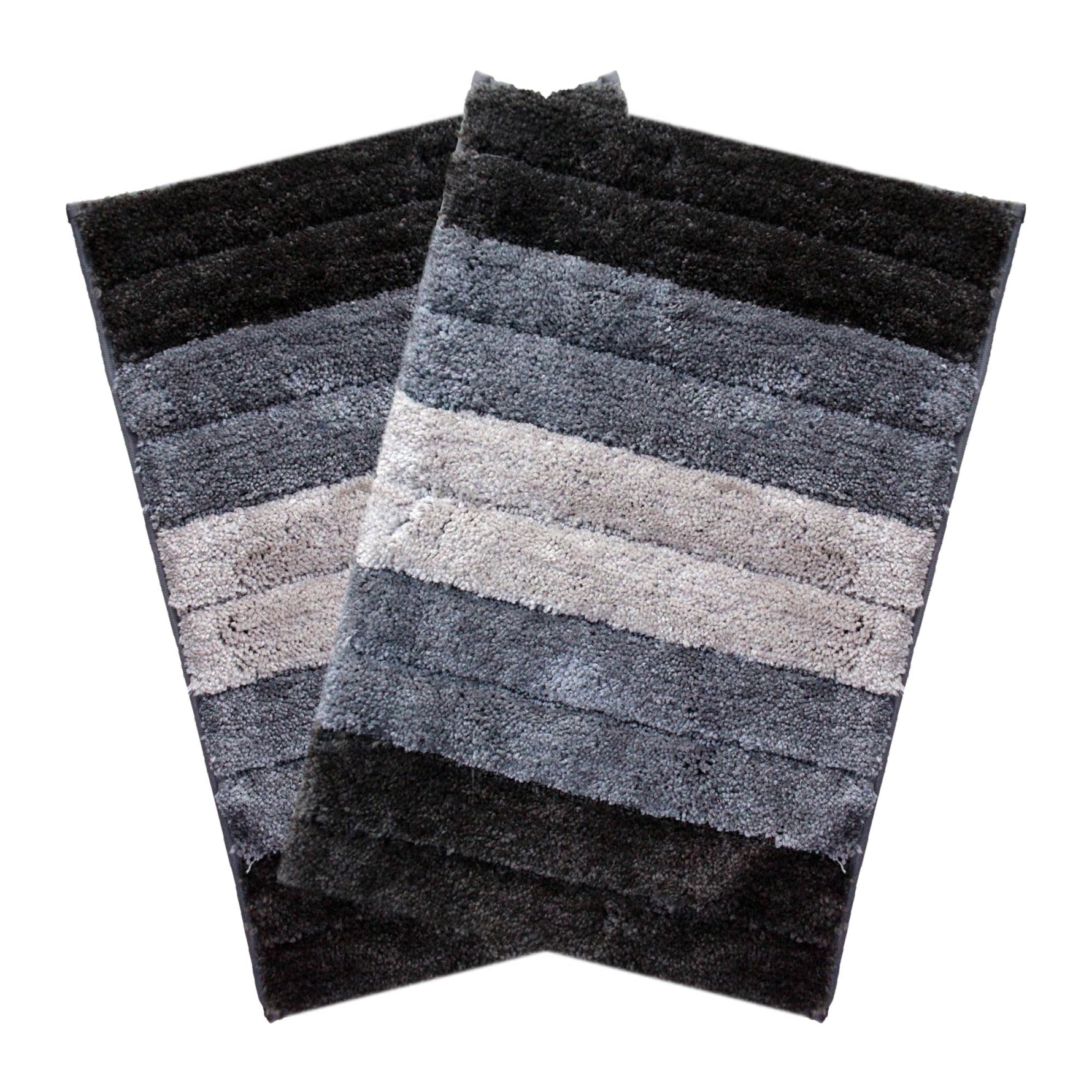 Luxury Bath Mat for Bathroom Pack of 2 (40X60 Cm ,Shadow)