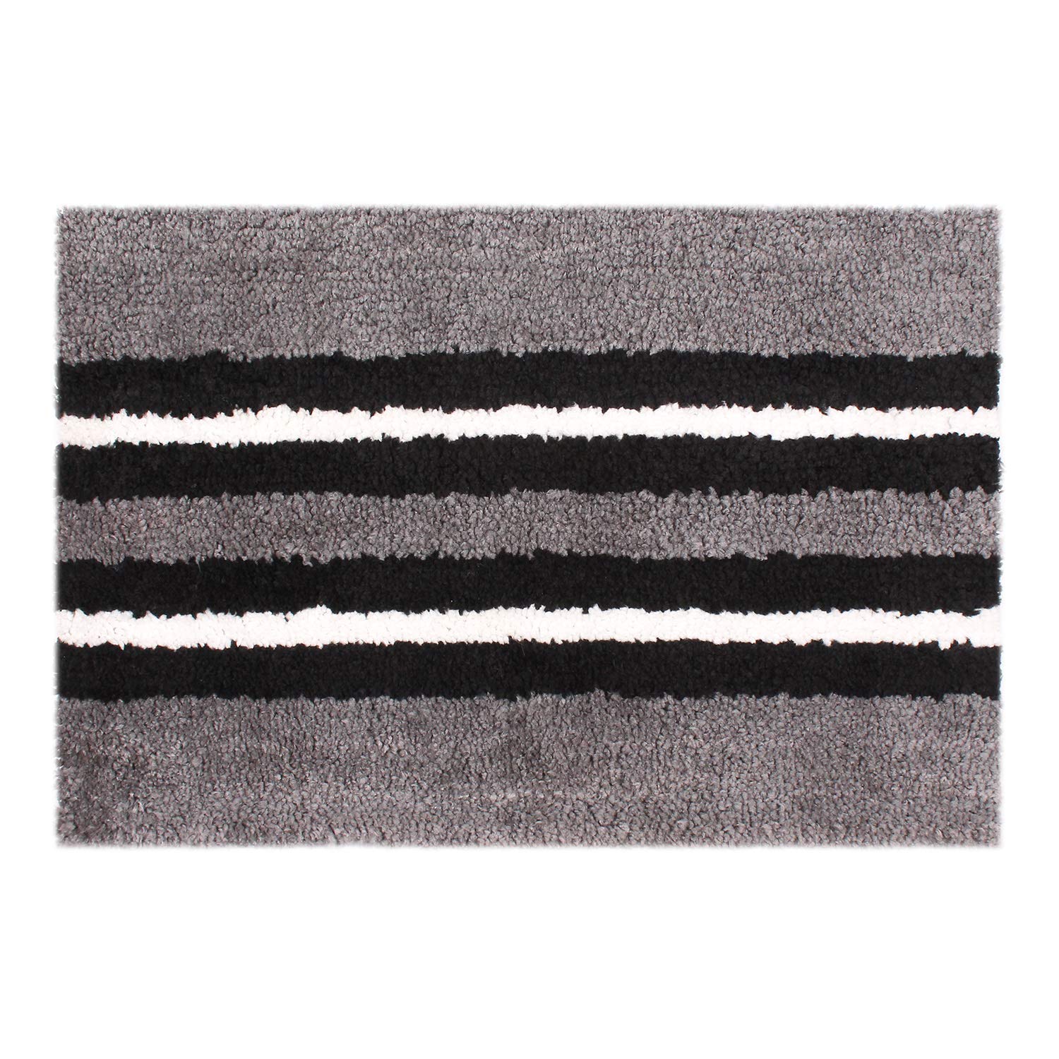 Newman Rugs Runner for Bathroom 1600 GSM Microfiber Pack of 2 (58X140 + 38x58 cm, Blue + Grey)