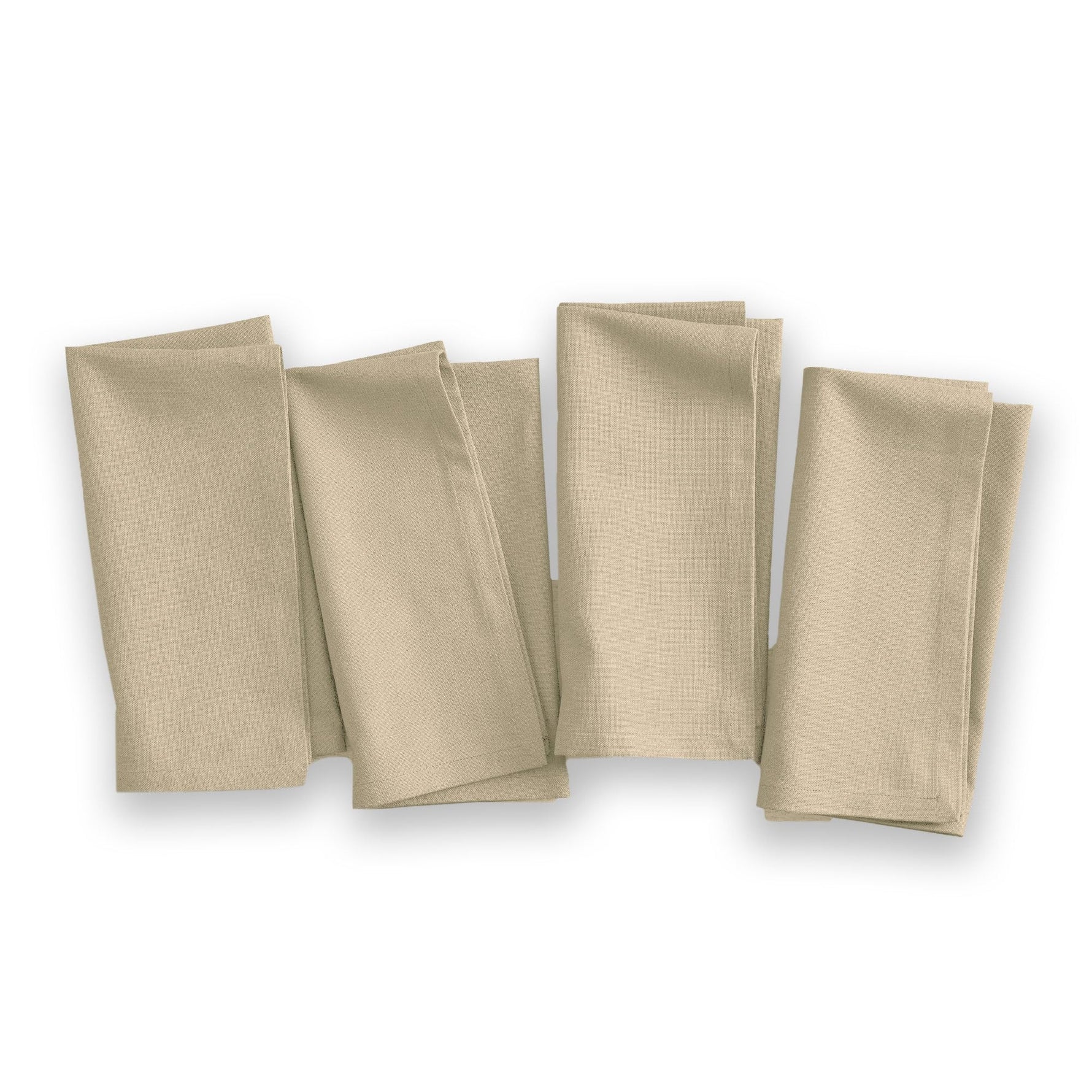 Cotton Kitchen Napkin Set of 4 (Beige, 45x45 cm)