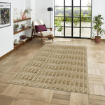 Rabbit Tail Fur Carpet (4x6 Feet, Beige)