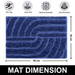 Scotland Maze Cut Bathmat Mat Pack Of 2 (38x58 cm , Navy)