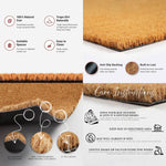 Coir Doormat for Home Entrance (Diamond Print Design ,71x45 cm)