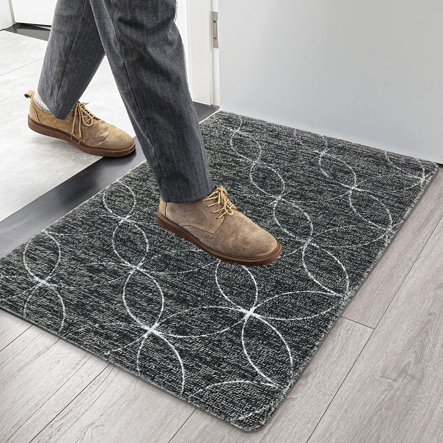 PVC Door Mat for Home Entrance Indoor & Outdoor(40x60 cm - Grey)