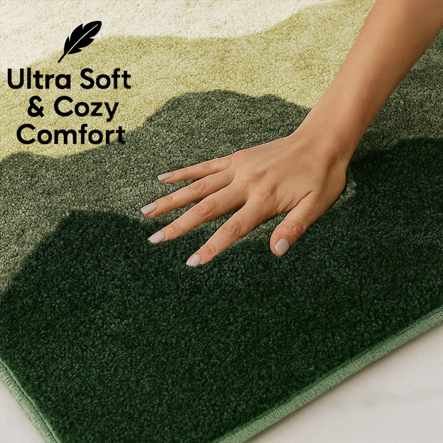 Canada Bath Mat Waves (40x60 cm, Green)