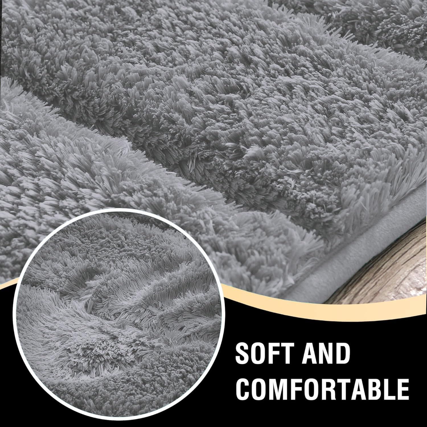 Toronto Bathmat Super Soft Microfiber (40x60 cm, Grey)