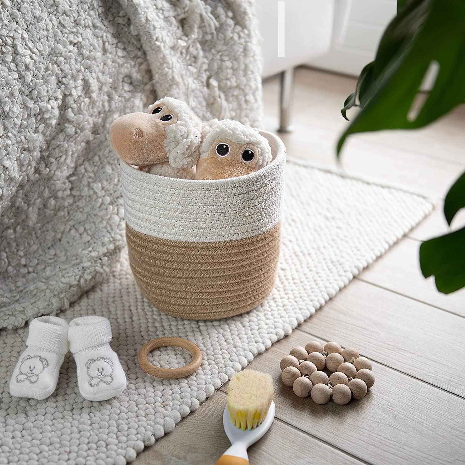 Jute Planter Pots/Storing Basket (Netural Color, 6"x6")