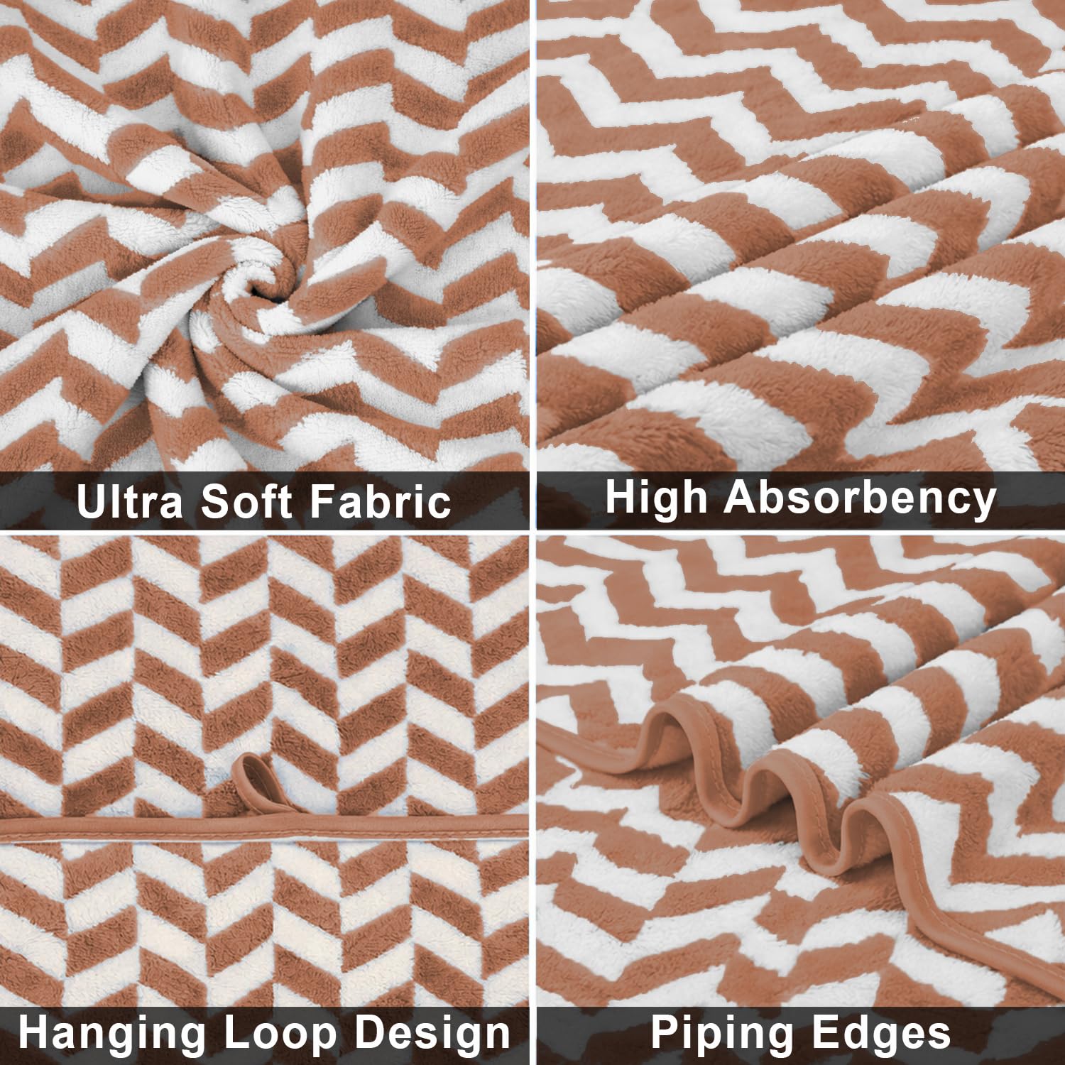 Microfibre Bath Towel for Kids Boys Girls ( 70x132cm , Brown )