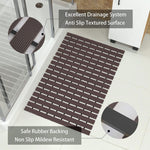 Shower Mat for Bathroom Anti Slip (Chocolate, 17x24 Inch)