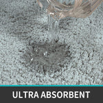 Vegas Microfiber Mats For Bathroom (45X75 Cm,Silver)