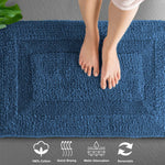 Paris Bath Mat Cotton Super Soft (Teal, 40 Cm x 60 Cm)