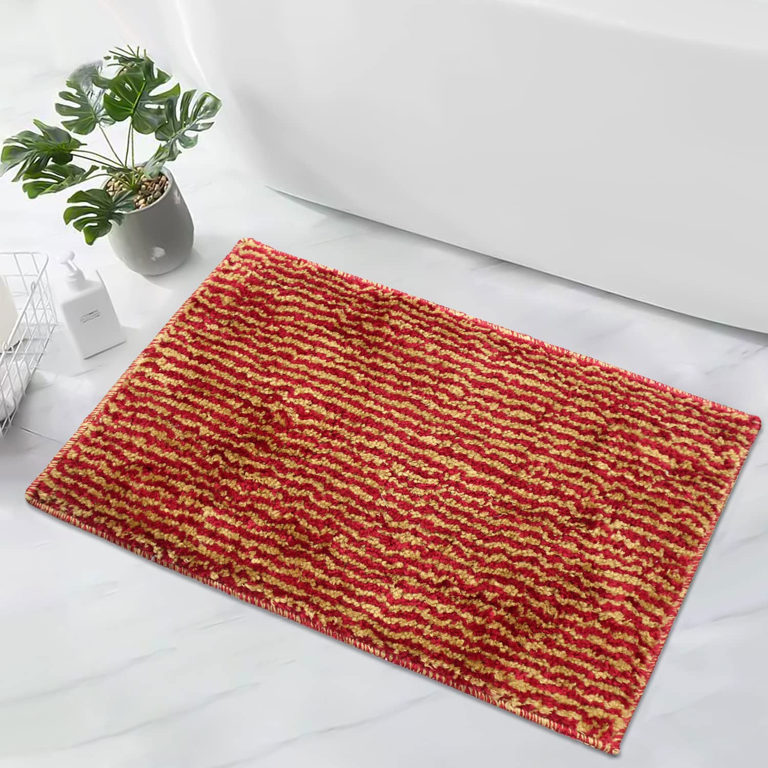 Bathmat 1600 GSM Microfiber Pack of 2 (Coffee, 38cm x 58cm)