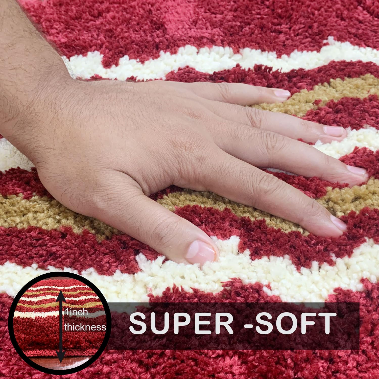 Belgium Bath Mat ( 38x58 cm,Cherry )