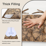 Polyester Chair Cushion Pad, Soft, Comfortable Back Support, Relaxing Backrest Pillow Cushions with Ties for Home, Office, Livingroom - (18x18 Inch, Brown) Pack of 4