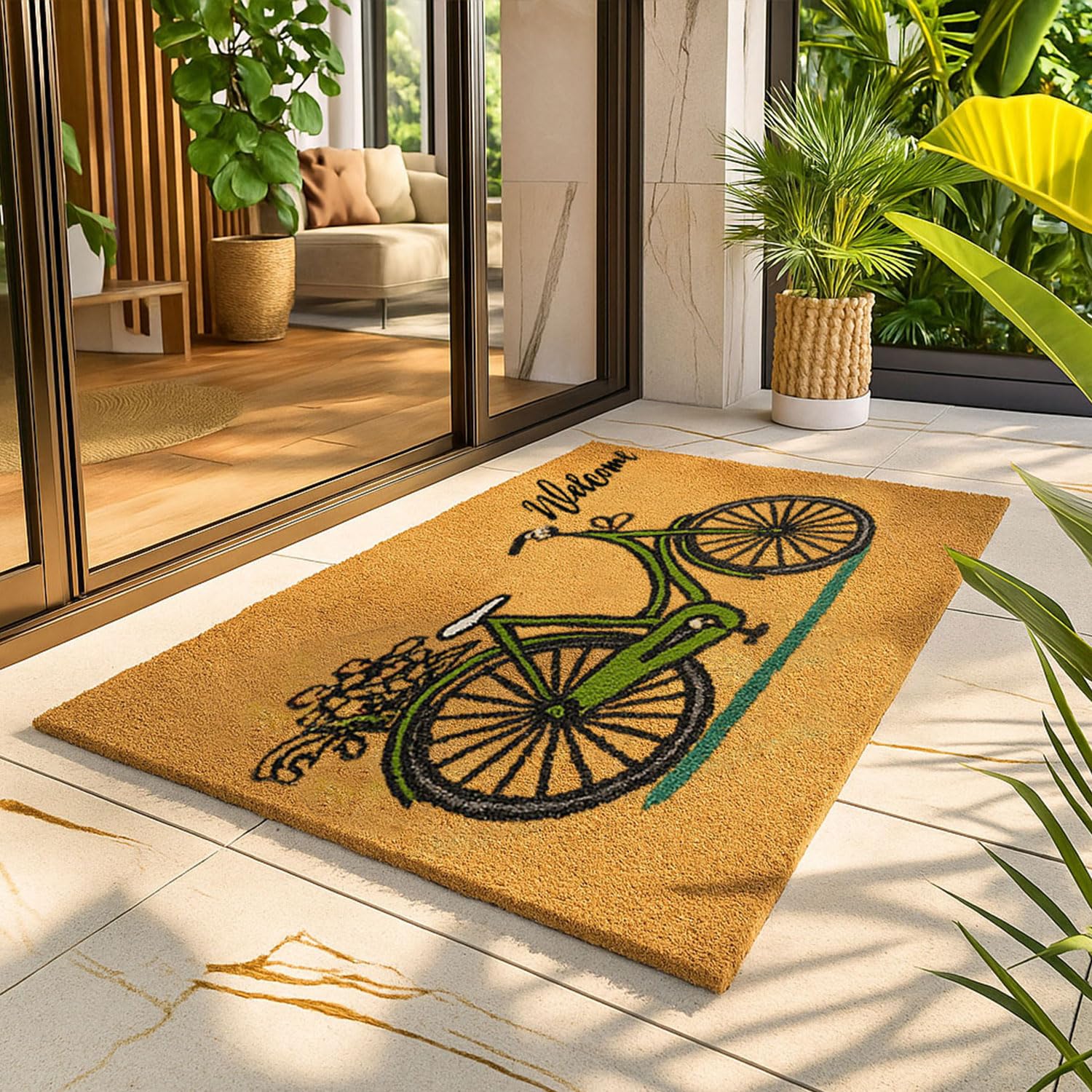 Coir Doormat for Home Entrance ( Bycycle ,71x45 cm)