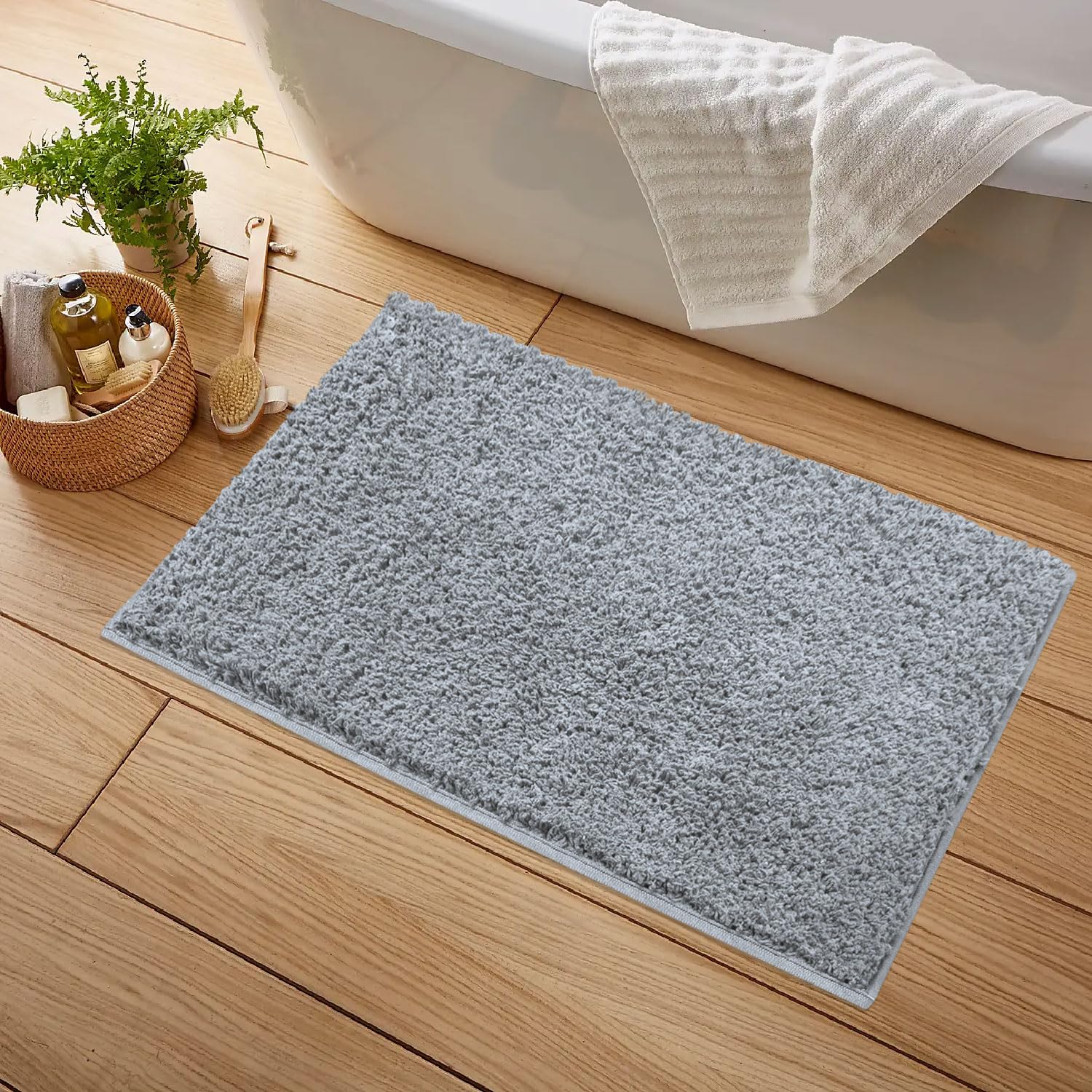 Colosseum Bath Mat 100% Cotton (40x60 cm,Silver)