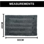 Bathmat 2500 GSM Microfiber Pack of 2 (Grey, 40cm x 60cm)