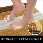 Luxury Bath Mat for Bathroom Pack of 2 (40X60 Cm Tabacco)